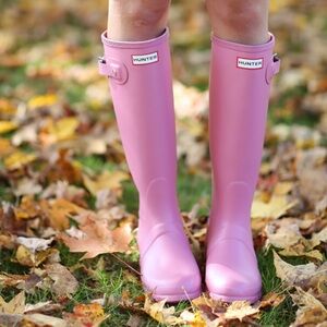 Women’s Tall Hunter Rain Boots Rhodonite Pink Size 8